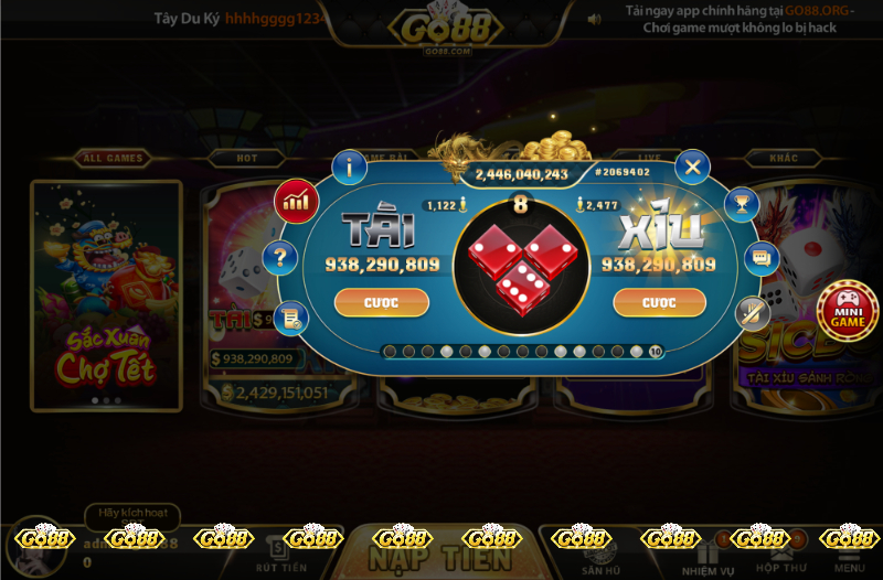 Tổng quan về cơ chế vận hành Tài Xỉu tại GO88
